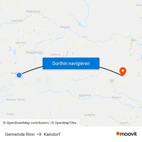 Gemeinde Rinn to Kaindorf map