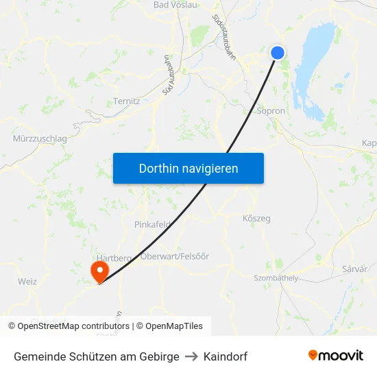 Gemeinde Schützen am Gebirge to Kaindorf map