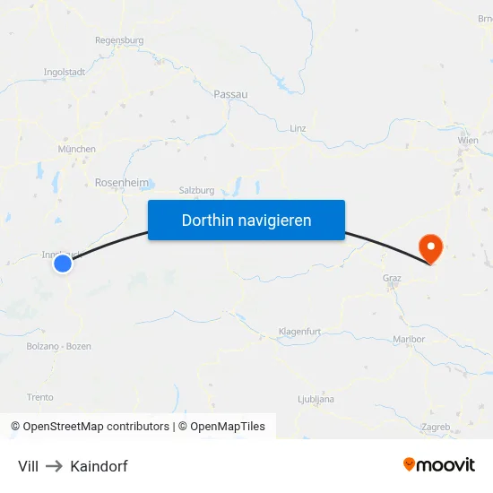 Vill to Kaindorf map