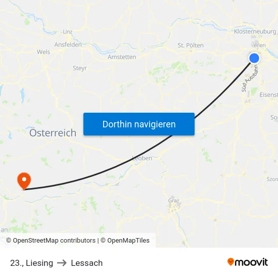 23., Liesing to Lessach map