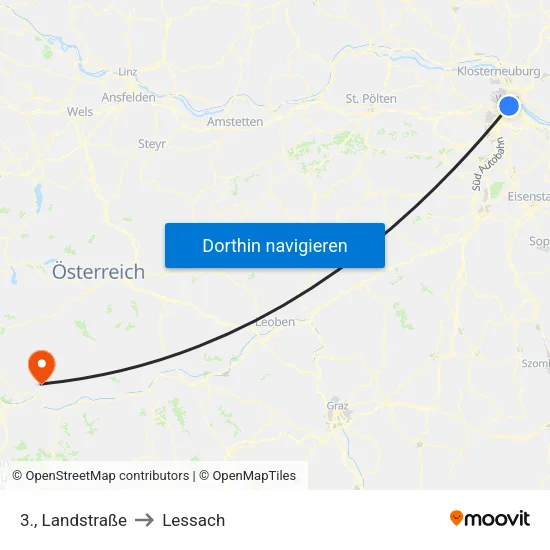 3., Landstraße to Lessach map