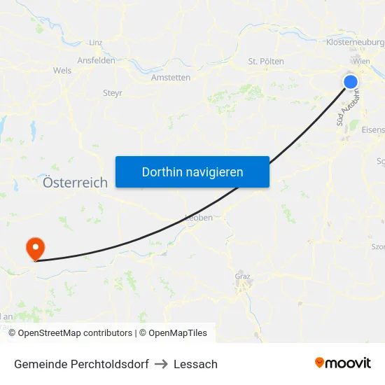 Gemeinde Perchtoldsdorf to Lessach map