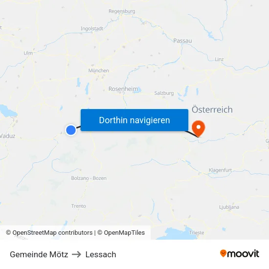 Gemeinde Mötz to Lessach map