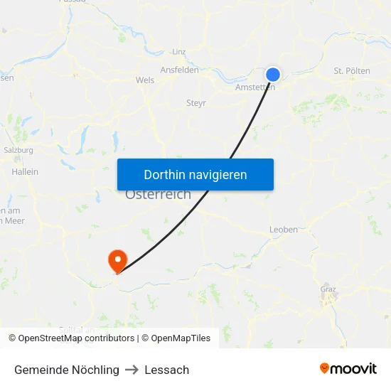Gemeinde Nöchling to Lessach map