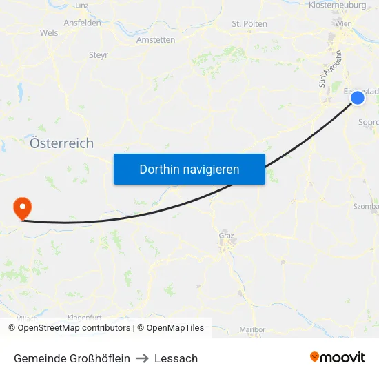 Gemeinde Großhöflein to Lessach map