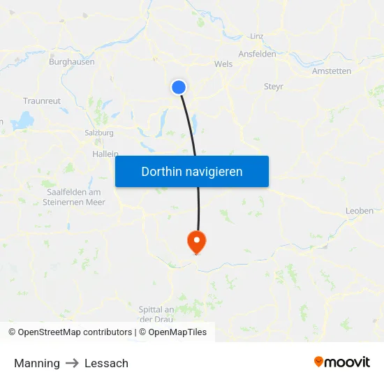 Manning to Lessach map