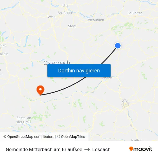 Gemeinde Mitterbach am Erlaufsee to Lessach map