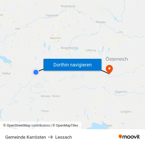 Gemeinde Karrösten to Lessach map