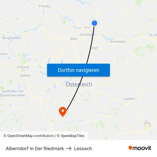 Alberndorf In Der Riedmark to Lessach map