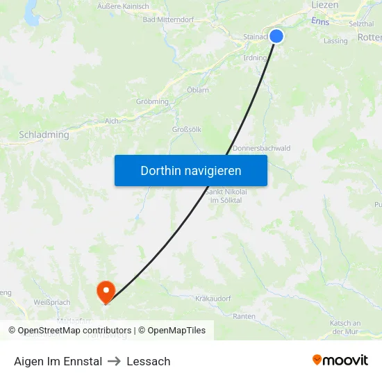 Aigen Im Ennstal to Lessach map