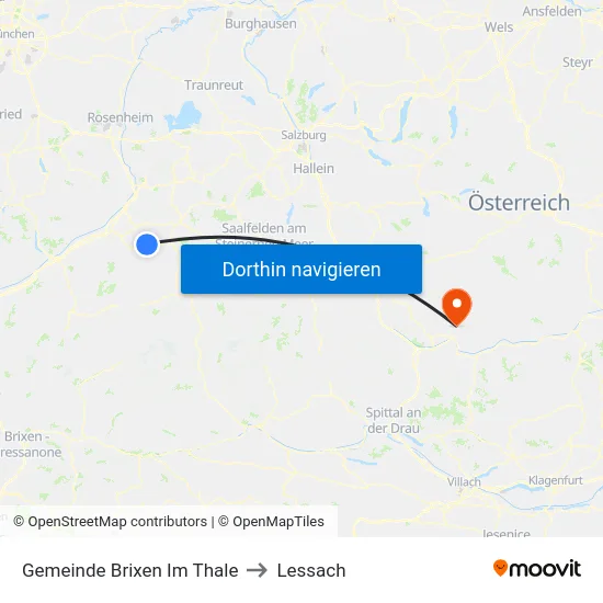 Gemeinde Brixen Im Thale to Lessach map