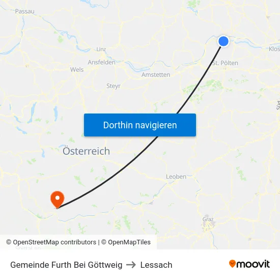 Gemeinde Furth Bei Göttweig to Lessach map
