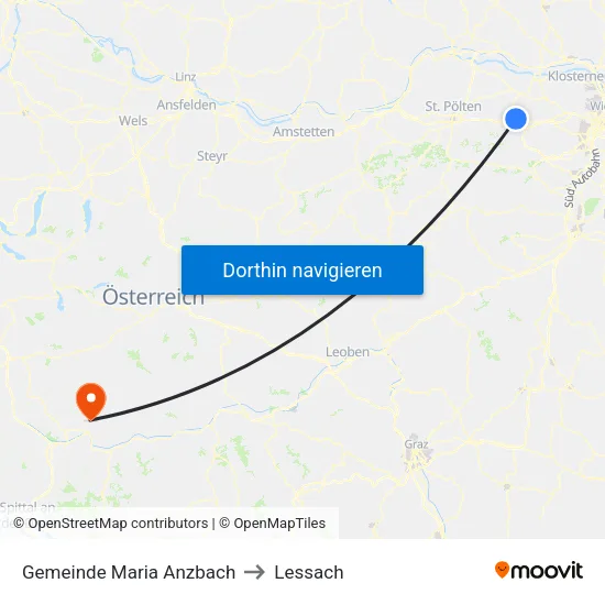 Gemeinde Maria Anzbach to Lessach map