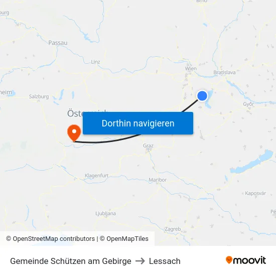 Gemeinde Schützen am Gebirge to Lessach map