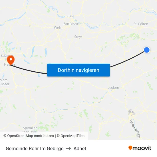 Gemeinde Rohr Im Gebirge to Adnet map