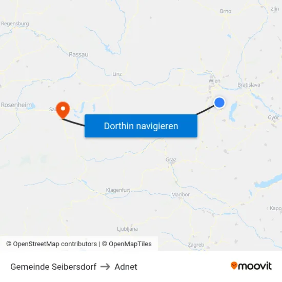 Gemeinde Seibersdorf to Adnet map