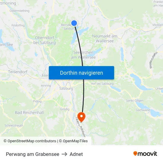 Perwang am Grabensee to Adnet map