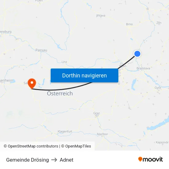 Gemeinde Drösing to Adnet map