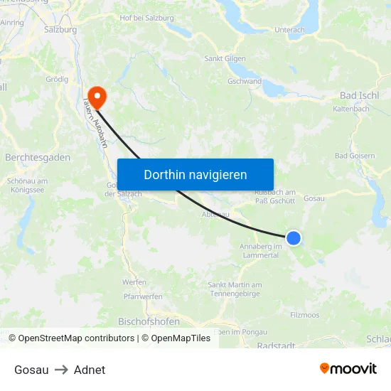 Gosau to Adnet map