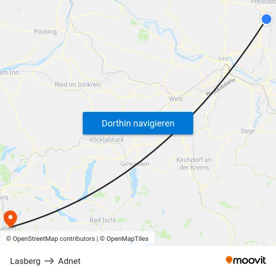 Lasberg to Adnet map