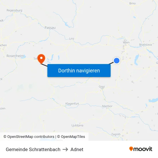 Gemeinde Schrattenbach to Adnet map