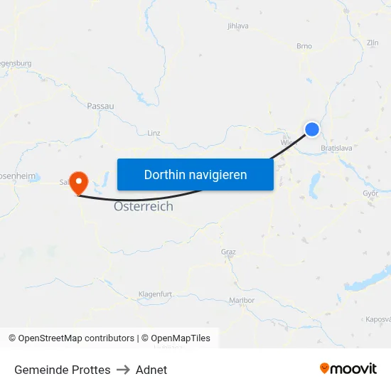 Gemeinde Prottes to Adnet map