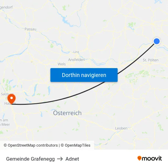 Gemeinde Grafenegg to Adnet map