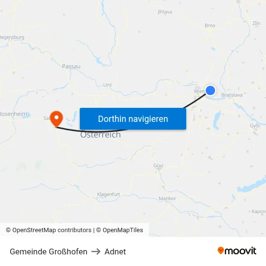 Gemeinde Großhofen to Adnet map