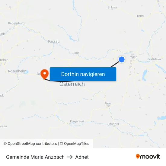 Gemeinde Maria Anzbach to Adnet map