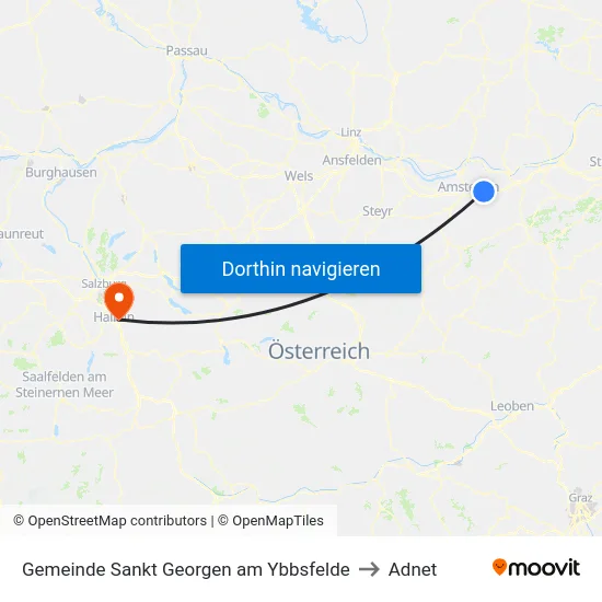 Gemeinde Sankt Georgen am Ybbsfelde to Adnet map