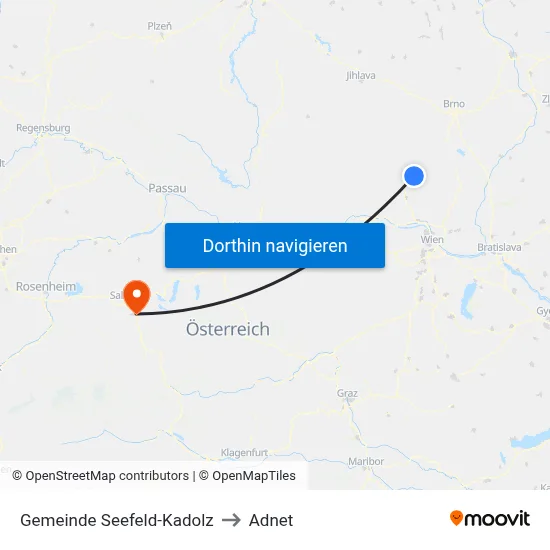 Gemeinde Seefeld-Kadolz to Adnet map