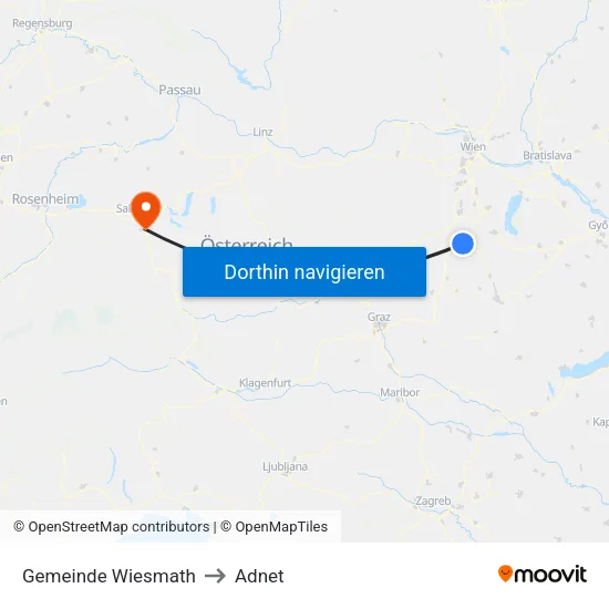 Gemeinde Wiesmath to Adnet map