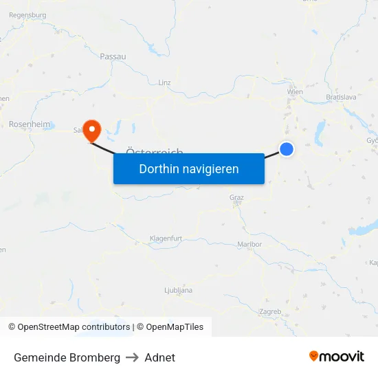 Gemeinde Bromberg to Adnet map