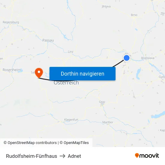 Rudolfsheim-Fünfhaus to Adnet map