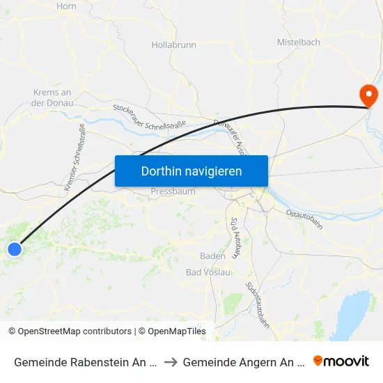 Gemeinde Rabenstein An Der Pielach to Gemeinde Angern An Der March map