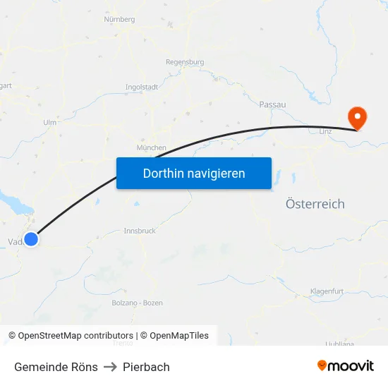 Gemeinde Röns to Pierbach map