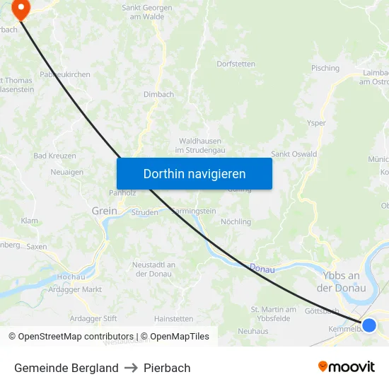Gemeinde Bergland to Pierbach map