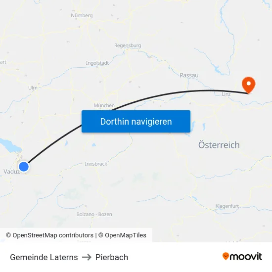 Gemeinde Laterns to Pierbach map