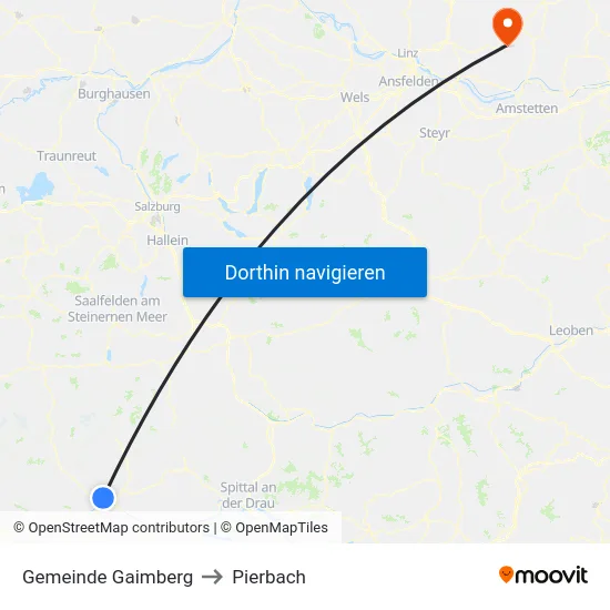Gemeinde Gaimberg to Pierbach map
