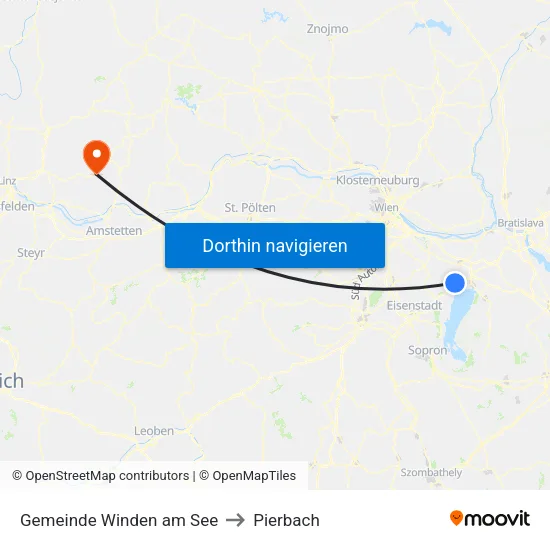 Gemeinde Winden am See to Pierbach map