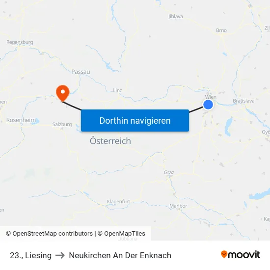 23., Liesing to Neukirchen An Der Enknach map