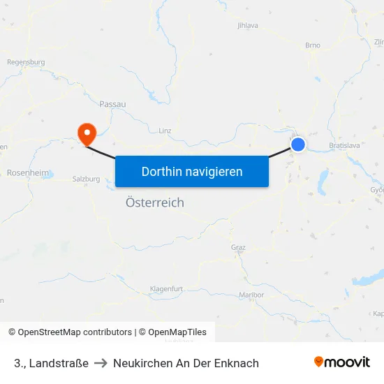 3., Landstraße to Neukirchen An Der Enknach map