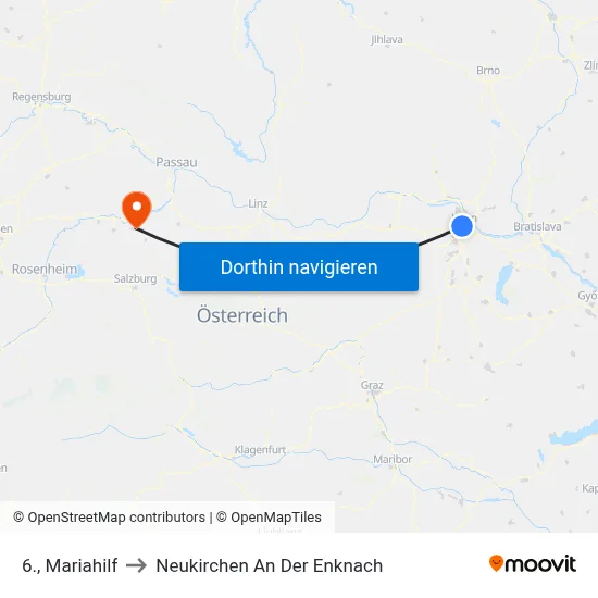 6., Mariahilf to Neukirchen An Der Enknach map