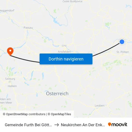 Gemeinde Furth Bei Göttweig to Neukirchen An Der Enknach map