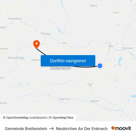 Gemeinde Breitenstein to Neukirchen An Der Enknach map