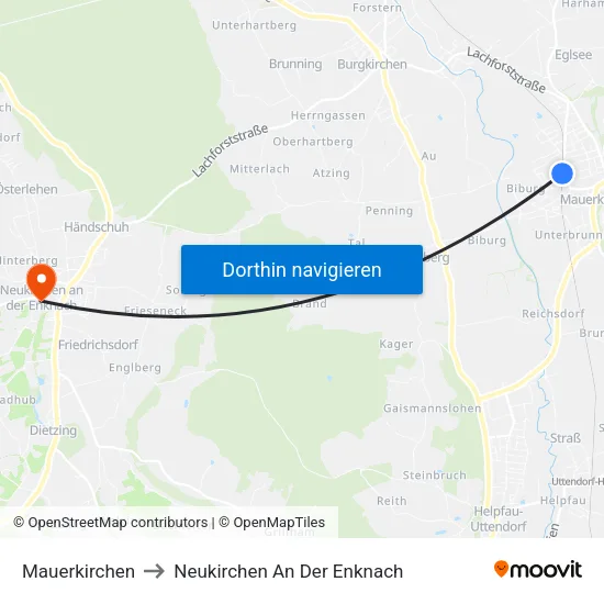 Mauerkirchen to Neukirchen An Der Enknach map