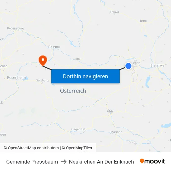 Gemeinde Pressbaum to Neukirchen An Der Enknach map