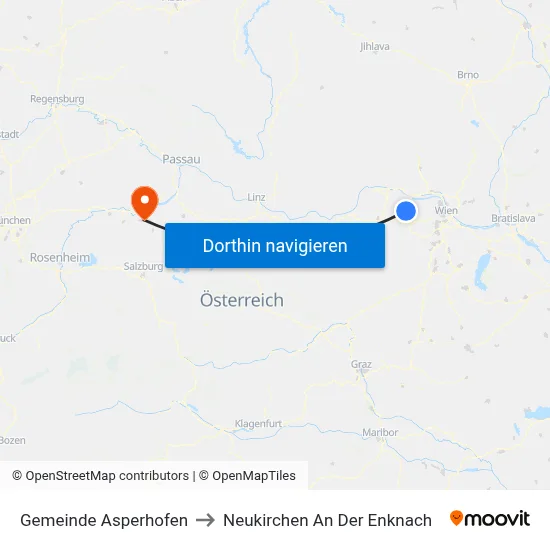 Gemeinde Asperhofen to Neukirchen An Der Enknach map