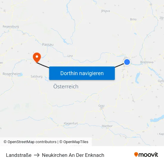 Landstraße to Neukirchen An Der Enknach map