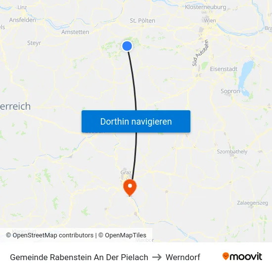 Gemeinde Rabenstein An Der Pielach to Werndorf map